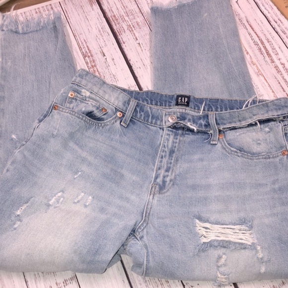 Gap distressed raw hem jeans size 30 - Picture 6 of 8